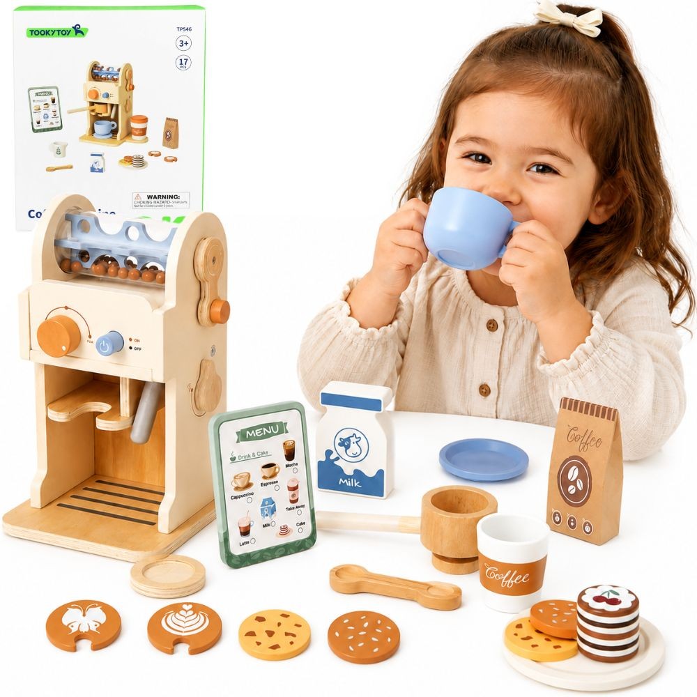 cfee barista espresso masin – TOOKY mänguasi puidust Cfee komplekt - Barista Espresso masin