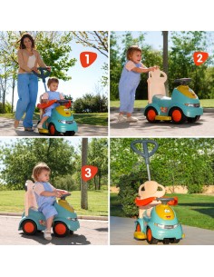 FEBER stūmiklis-riedutis (stumdymo mašinėlė) 5 viename CASUAL PUSH N’GO - daugiafunkcis žaislas 2