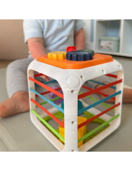 Edukacinė sensorinė kaladėlių dėžutė 4 viename Montessori – WOOPIE Baby
