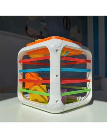 Edukacinė sensorinė kaladėlių dėžutė 4 viename Montessori – WOOPIE Baby