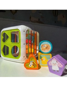 Edukacinė sensorinė kaladėlių dėžutė 4 viename Montessori – WOOPIE Baby 2