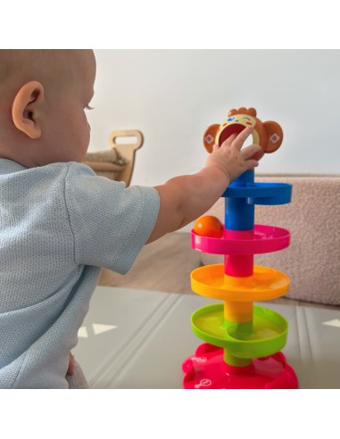 WOOPIE BABY Kulodrom Tor Kulkowy Spirala + 3 Kulki - Zabawka dla Dzieci