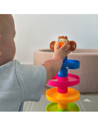 WOOPIE BABY Spiralinė bokštinė trasa + 3 rutuliukai – žaislas vaikams