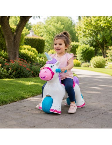FEBER Interaktives Schaukel-Einhorn 2in1 – Laufroller für Kinder