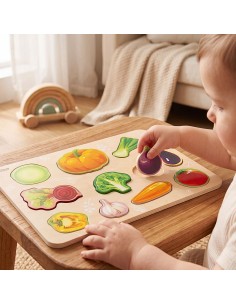 Holz-Montessori-Puzzle Gemüse CLASSIC WORLD – Spiel und Lernen 2