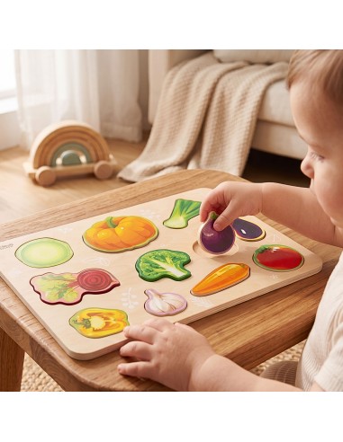 Wooden Montessori Vegetable Puzzle CLASSIC WORLD – Fun and Learning