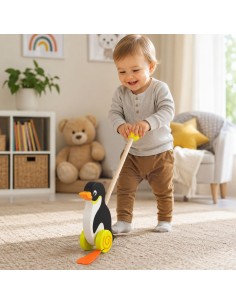 Medinis stumdukas pingvinas Viga Toys – vaikų žaidimas ir raida 2