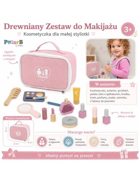 Viga medinis makiažo rinkinys – kūrybingas žaidimas mažosioms princesėms