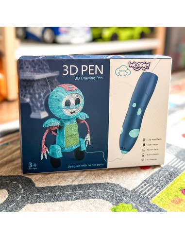 3D spausdintuvas-rašiklis vaikams 3+ WOOPIE - saugus su baterija!