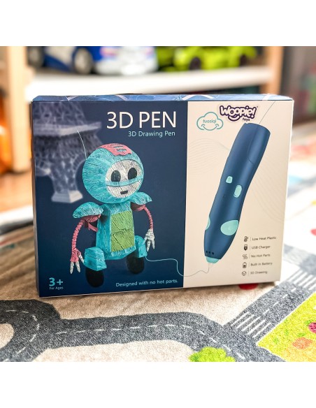 3D spausdintuvas-rašiklis vaikams 3+ WOOPIE - saugus su baterija!