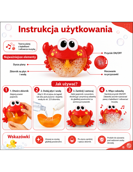 Vonia krabų putų ir burbulų generatorius | WOOPIE - Burbulų nuotykis