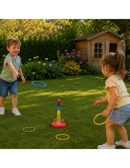 WOOPO Skill Game Throw Ringo Hoops at the Target - Fun!