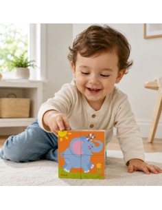 Viga medinis Zoo Puzzle galvosūkis – 4 kaladėlės vaikams 2
