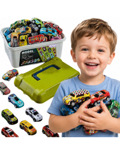 WOOPIE Rennwagen-Set 50 Stk – Autos Im Karton