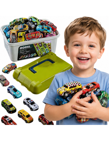 WOOPIE 50-piece Race Car Set - Cars in a Box