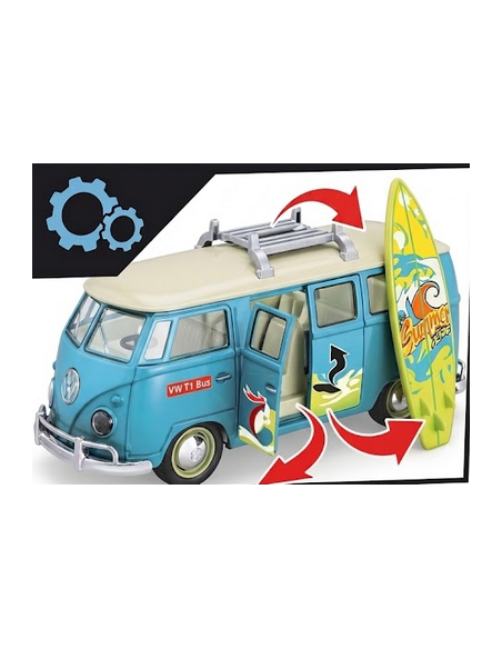 Klassischer Surfbus Van Rot 1:14 TOY STAR – Licht und Sound