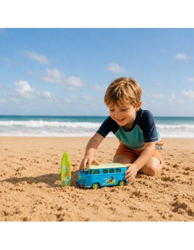Klassischer Surfbus Van Rot 1:14 TOY STAR – Licht und Sound