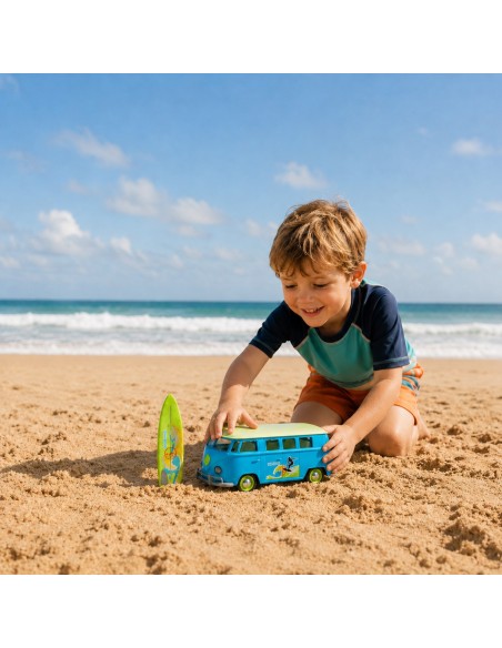 Klassischer Surfbus Van Rot 1:14 TOY STAR – Licht und Sound
