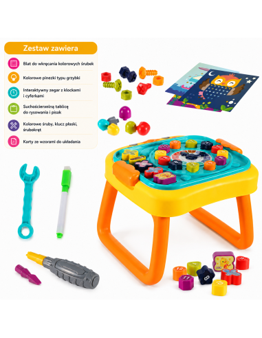 WOOPIE Interactive 3-in-1 Educational Table Workshop Board Sorter Numbers