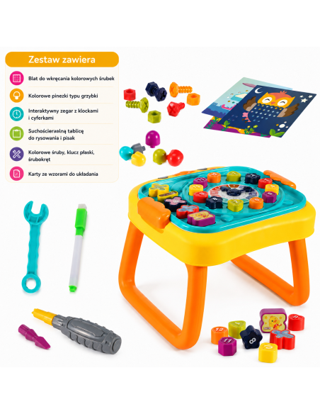 WOOPIE Interactive 3-in-1 Educational Table Workshop Board Sorter Numbers