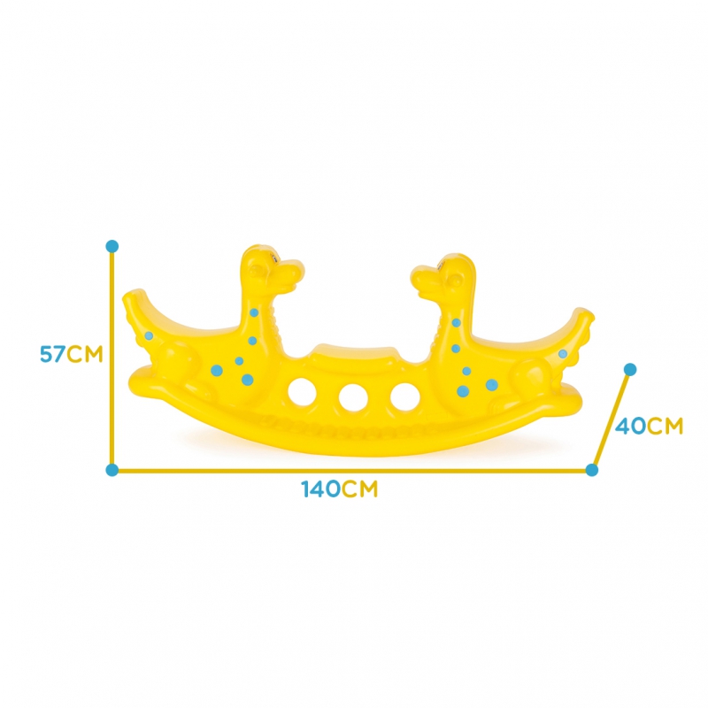 WOOPIE Bujak Wieloosobowy Dino Huśtawka Równoważna Żółta