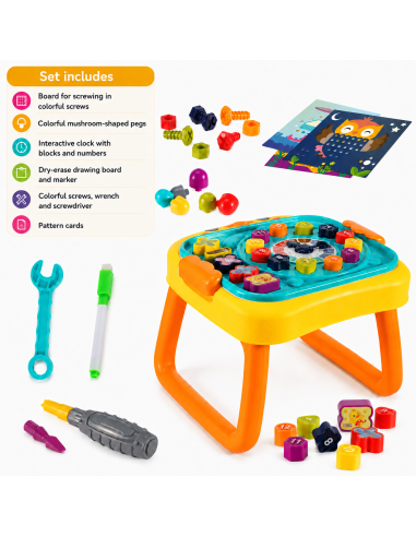 WOOPIE Interactive 3-in-1 Educational Table Workshop Board Sorter Numbers