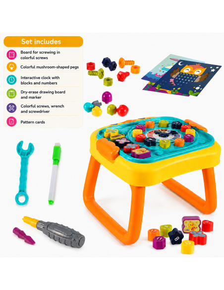 WOOPIE Interactive 3-in-1 Educational Table Workshop Board Sorter Numbers