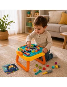 WOOPIE Interaktiver Lern- und Spieltisch 3-in-1 Werkstatt Tafel Sorter Zahlen 2