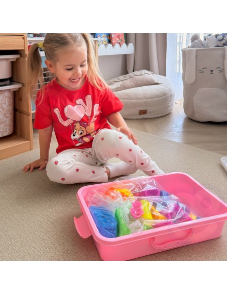WOOPIE Kinetischer Sand Set Burgen – Koffer-Organizer
