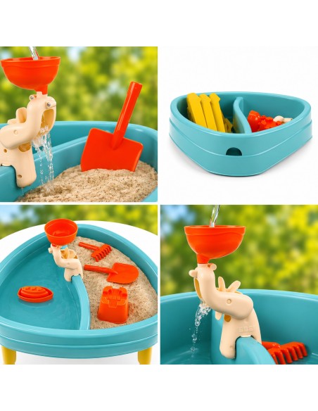 FEBER Wasserspieltisch CASUAL 3-in-1 – Sandkasten, Schreibtisch, Picknicktisch