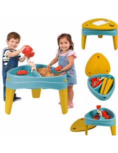FEBER Wasserspieltisch CASUAL 3-in-1 – Sandkasten, Schreibtisch, Picknicktisch