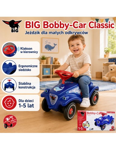 Bobby Car with Dolphin - Classic and Safe for Children