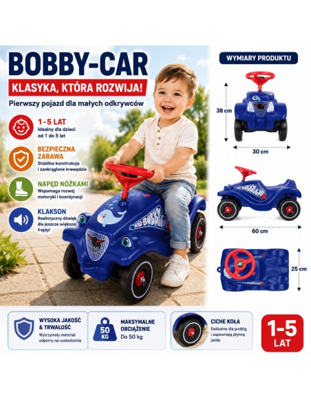 Bobby Car with Dolphin - Classic and Safe for Children