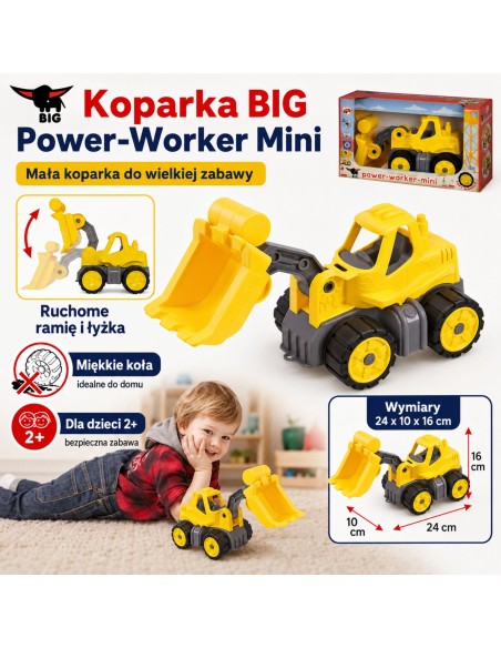 BIG Power Worker Mini Krautuvas Automobilis Smėliui - Žaislas 1:12