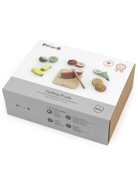 PolarB Wooden Fruit Cutters with Velcro Set 18m+