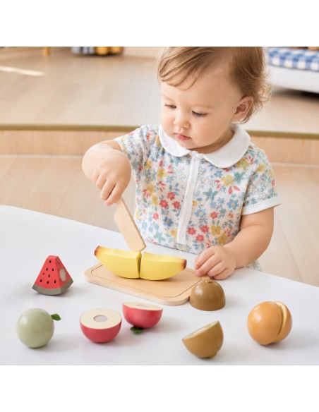 PolarB Wooden Fruit Cutters with Velcro Set 18m+