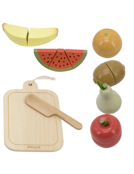 PolarB Wooden Fruit Cutters with Velcro Set 18m+