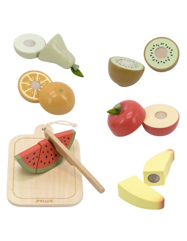 PolarB Wooden Fruit Cutters with Velcro Set 18m+