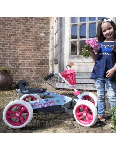 BERG Gokart na pedały Buzzy Bloom Ciche koła 2-5 lat do 30 kg