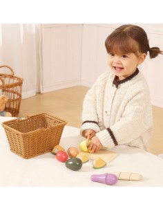 Viga PolarB Wooden Food Chopping Board with Basket 2