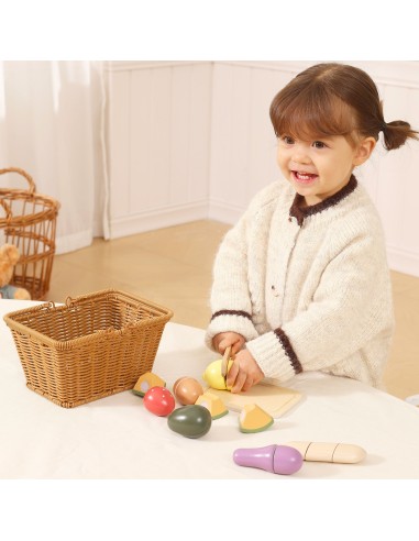 Viga PolarB Wooden Food Chopping Board with Basket