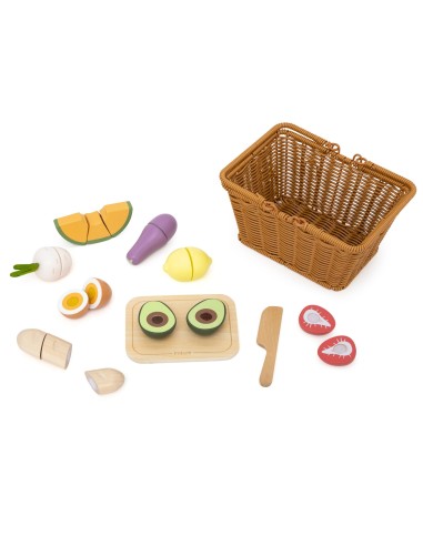 Viga PolarB Wooden Food Chopping Board with Basket