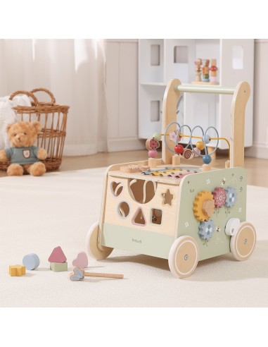 Wooden educational walker pusher Viga PolarB 12m