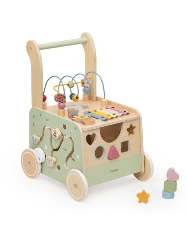 Wooden educational walker pusher Viga PolarB 12m
