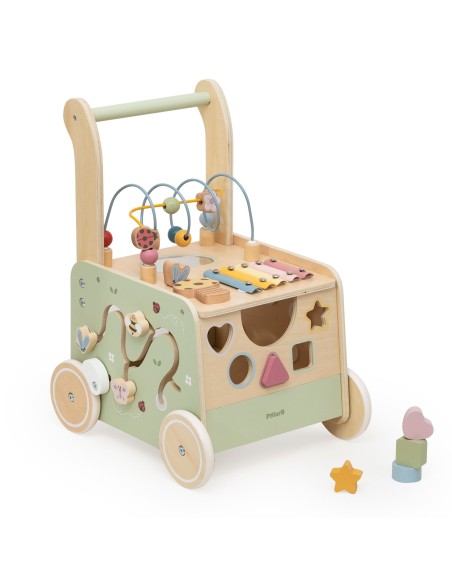 Wooden educational walker pusher Viga PolarB 12m