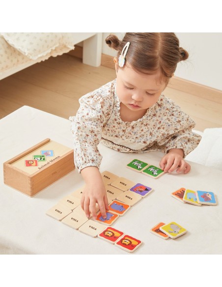 Holz-Memoryspiel Memo Tierchen Viga | Lernspielzeug