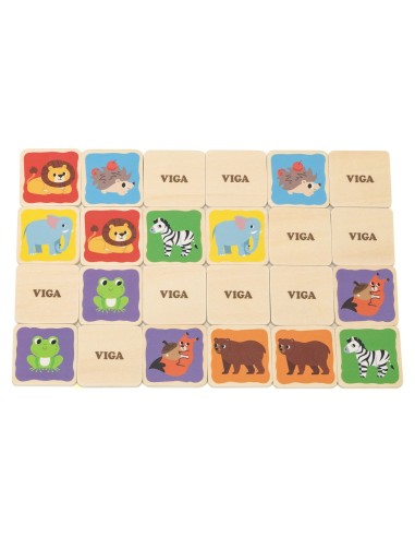 Holz-Memoryspiel Memo Tierchen Viga | Lernspielzeug