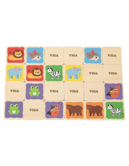 Holz-Memoryspiel Memo Tierchen Viga | Lernspielzeug