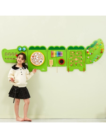 Sensoriktafel Krokodil VIGA – aus Holz (Montessori)