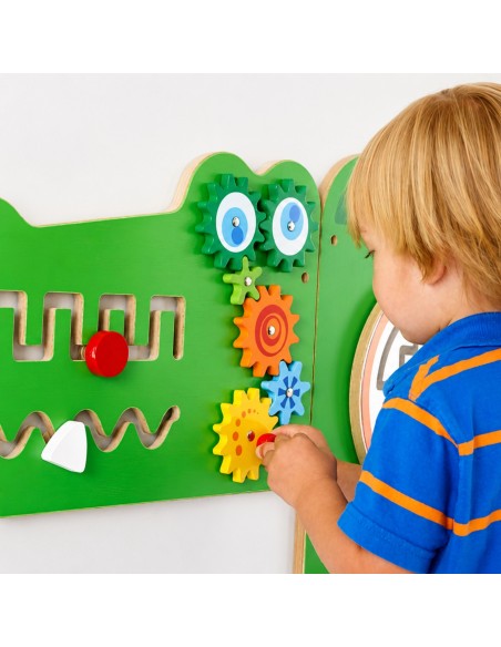 Sensoriktafel Krokodil VIGA – aus Holz (Montessori)